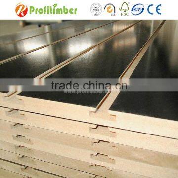 Glossy UV/PVC/Acrylic/Melamine MDF Slotted Board Panel for Slatwall Shelves