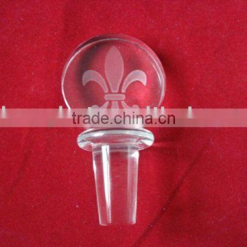 Engraved Heart Shape Crystal Wine Bottle Stopper for Wedding Gifts