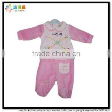 BKD2015 new arrival velour baby suits