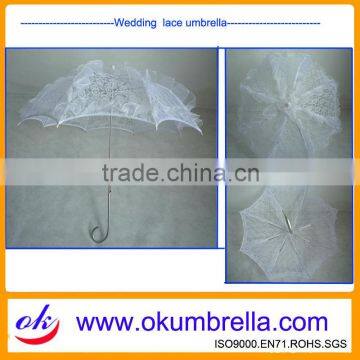 Arc46'' *8Ribs White Lace Wedding Umbrella OKN06