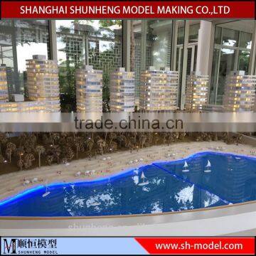 hotel house miniature scale building model making with lighting system