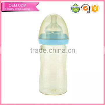 BPA free best feeding supplier wide neck PPSU feeding bottle with straw