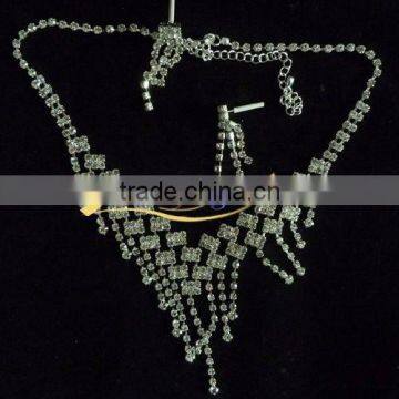 fashion pendant rhinestone jewelry set