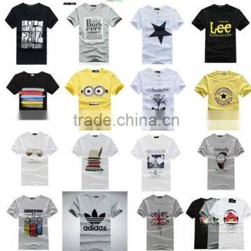 wholesales 100% cotton men's T-shirts tops and blouse bulk white t-shirts