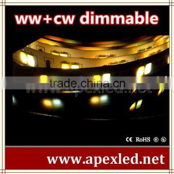 5630 dimmable led strip light warm white and cold white