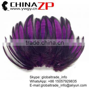 Raw chicken plume supplier ZP Crafts Factory wholesale Purple Laced Hen Cape Guinea Feathers for sale