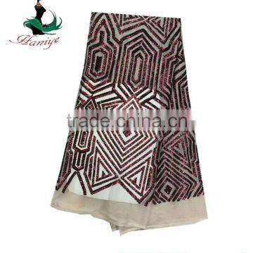 Haniye JLQ08-3/Newest African Net Lace With Sequins High Quality African Tulle Lace Fabric photo-6