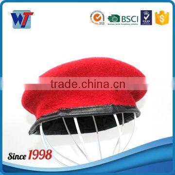 Headwear Fleece Sun Officer Red Military Hat for Men photo-5