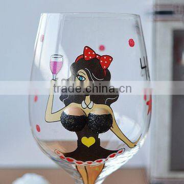 3D Transparent Beautiful Lady Shape Handmade Christmas Goblet Wine Glass photo-3