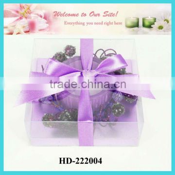 tea light and flower candle ring gift set