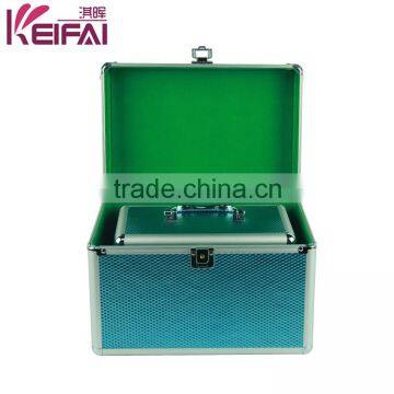Multi Purpose Aquamarine Grid Pattern Lacquer Box Of Jewelry photo-3