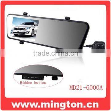 2 camera car dvr rearview mirror Dashboard Video Recorder 1080P Full HD With Back Lens 720P GPS optional