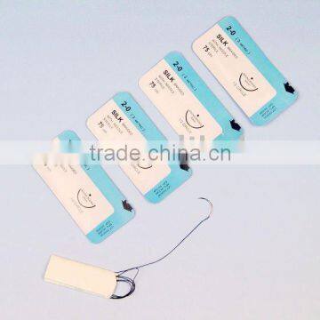 Medical suture silk suture with needle