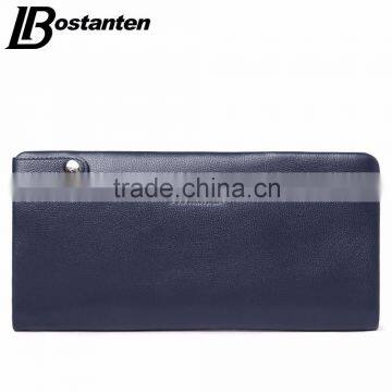 Dark Blue Men Leather Wallet With Coin Pocket Wholesale Men Purse photo-3