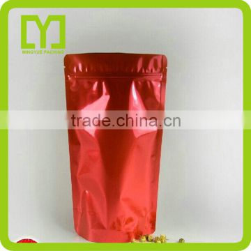 China Yiwu high quality red stand-up zipper aluminum foil bag