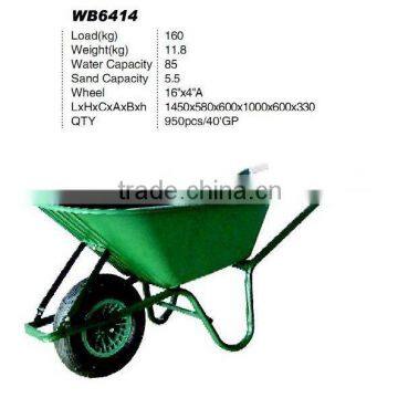 Construction used wheelbarrow wb6414, metal single wheel barrow