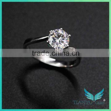 Classical Design Rings 1ct Forever One Moissanite Diamond 4h Sic Synthetic Moissanite Jewelry photo-4