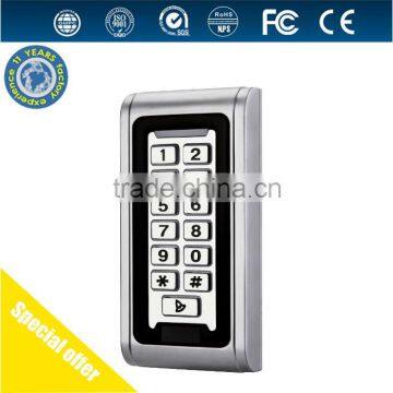 Standalone Waterproof Rfid Metal Single Door Keypad Access Control