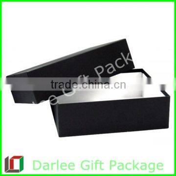 luxurious black rectangle cardboard box wholesale fashion jewelry gift box with logo printed china paper packaging box supplier