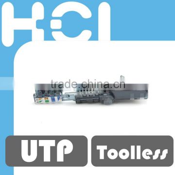 Direct Attach Toolless Angled RJ45 UTP Modular Plug for Cat.6A Cable