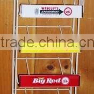 Red Rack powder-coated beverage food removable wire Counter Display Rack