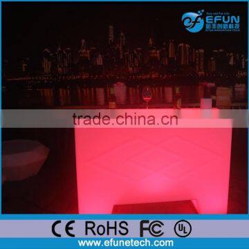 rechargeable color changing led event furniture ,light up fancy restaurant bar counter