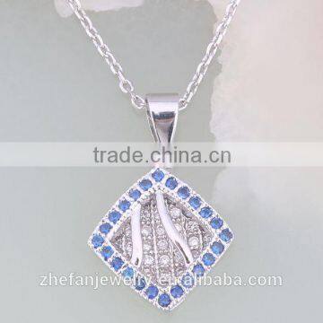 new style cz necklace in 925 sterling silver jewelry micro pave setting necklace