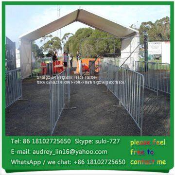 Galvanized steel tube temporary event fencing crowd barrier for advertising