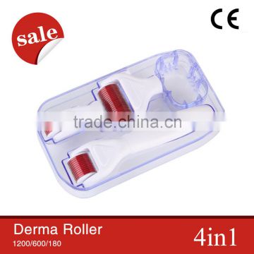 Professional Hair loss treatment 4 in 1 dermaroller with 3 rollers head -L013C