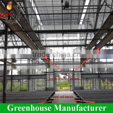 Optimise conditions greenhouse growing rolling benches