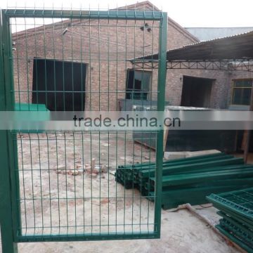 high security 3D triangle fence panel gate/construction Ogrodzenia systemowe 3D panel gate/welded wire mesh panel fencing