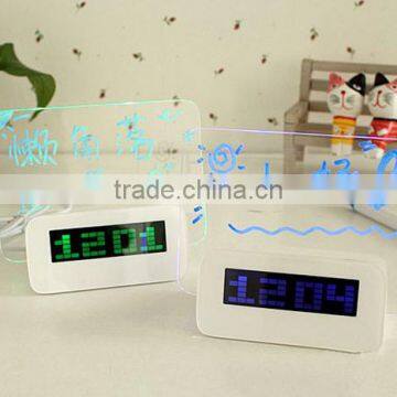 ABS Led Digital Alarm Clock Fluoresent Pen Led Alarm Clock photo-6