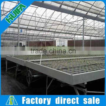 2016 Hot sale greenhouse ebb and flow rolling benches hydroponics system table