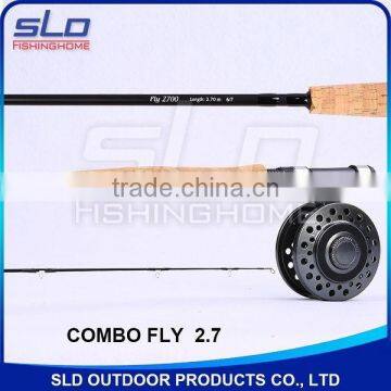 CARBON FLY ROD AND FLY REEL COMBO WITH KITS IN CARRYING BAG