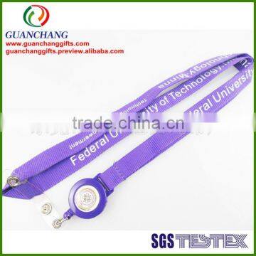 Custom id Card Holder Lanyard With Retractable Reel