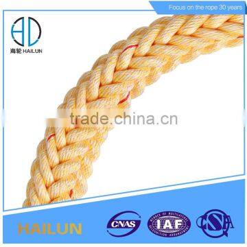 various color PP&Polyester mixed mooring rope 12 strands high strength braided rope