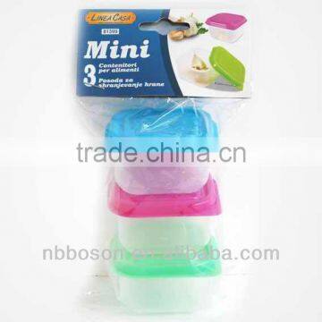 3pc plastic mini container