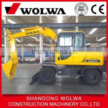 cheap price hydraulic 10 ton wheel excavator for sale