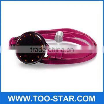 Special Couple Waterproof Bracelet Smart Leather Bracelet Watch Bluetooth Watch Monitor Watch Led Light Watch for Lifesense photo-2