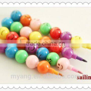 Lovely Expression Non-toxic Plastic Haw Shaped 7 Colored Crayons photo-3