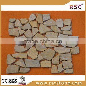 Garden yellow pebble stone decoration