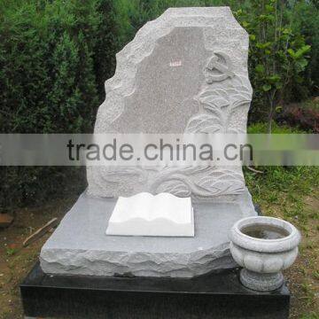 Marble Tombstone With Fine Carvingstone american style