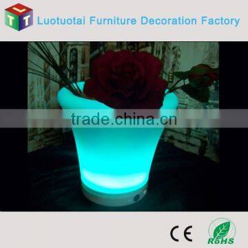 rotational moulding rechargeable lighting plastic LED flower pot