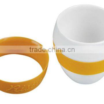 Hot food grade silicone coffee cup sleeve