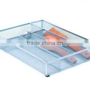 Mesh Small Cutlery Tray With Foam Feet - Kichen Organization / Silverware Storage