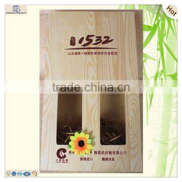 printed logo window door house shaped wine box