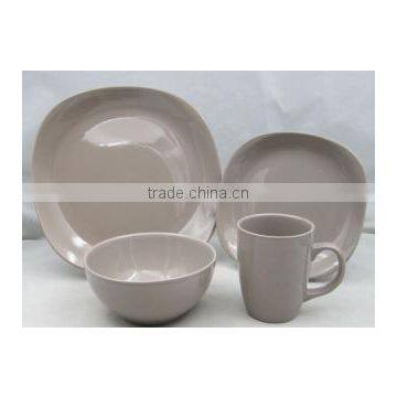 16pcs Hot Sell Three Color Glazed Ceramic Dinner Set With Color Box in Stock photo-2