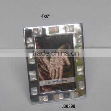 Aluminium Photo Frame with Mirror polish and Mother of pearl square mosaic