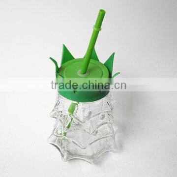 Elegant Christmas Tree Design Theme E-juice Glass Jar With Tree Lid photo-2