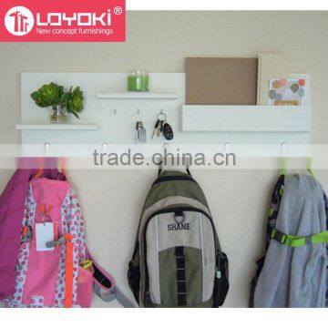 Entryway Organizer With Mail Storage Key Hooks and Coat Rack Entryway Organizer Multifunction Wall Shelf photo-3